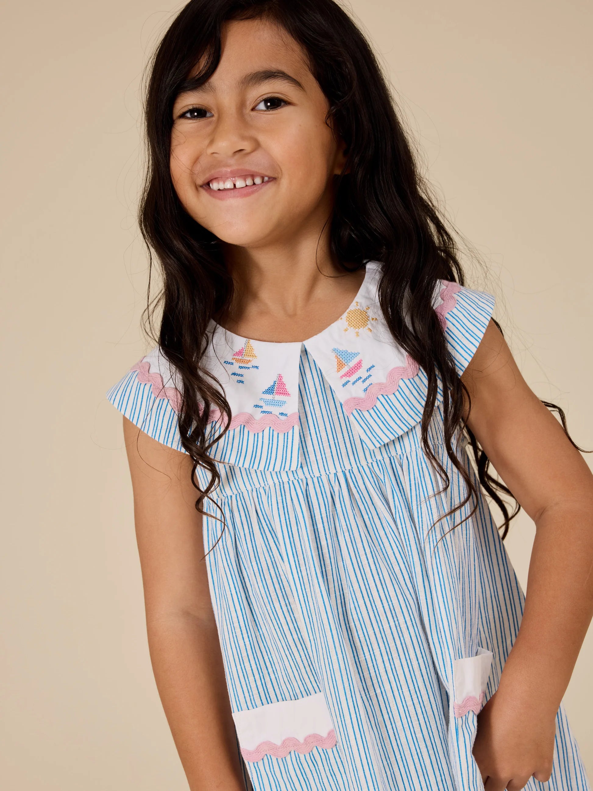 Goldie & Ace - Sailor Stripe Lucy Collared Dress