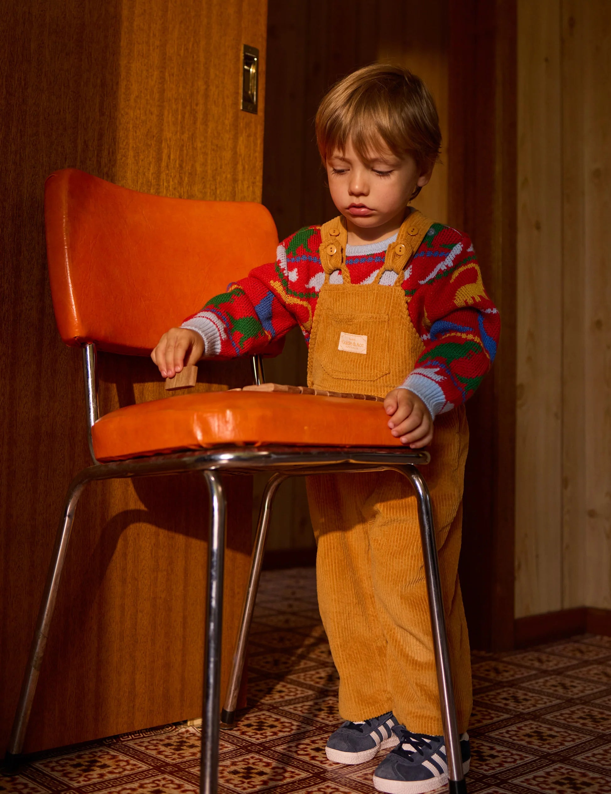 Goldie & Ace - Sammy Corduroy Overalls Golden