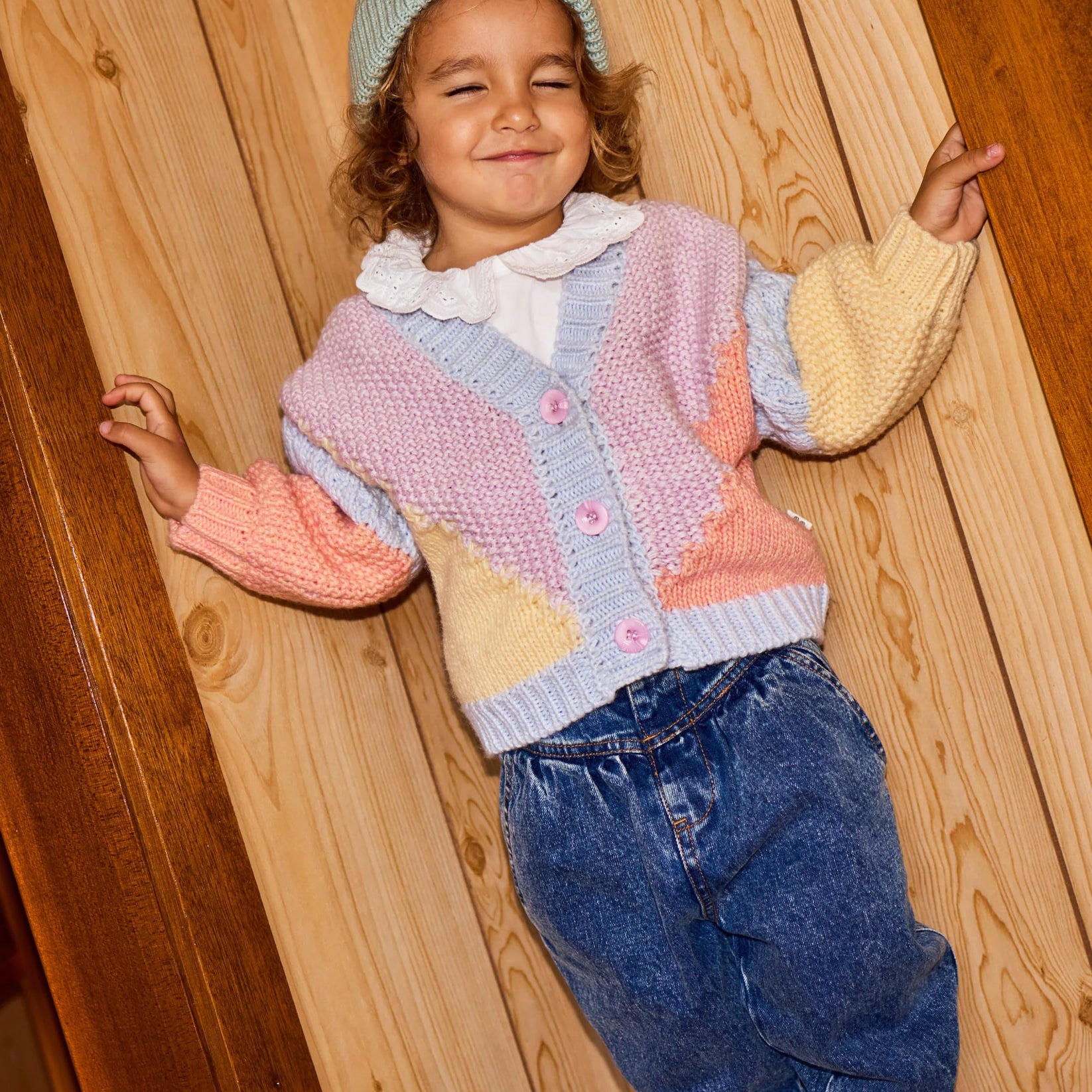 Goldie & Ace - Colour Block Knit Cardigan