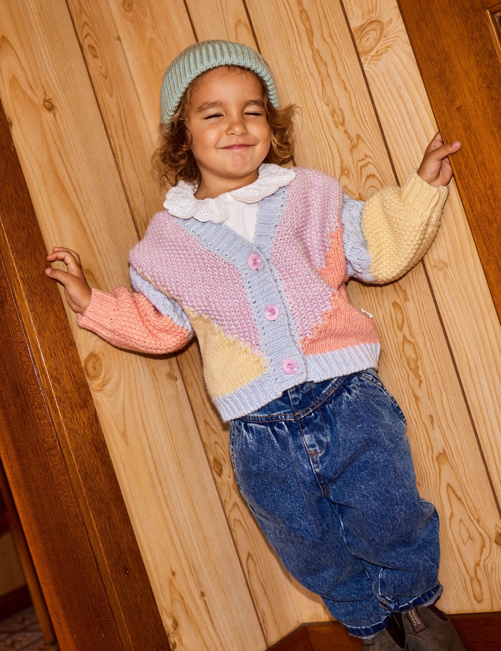 Goldie & Ace - Colour Block Knit Cardigan