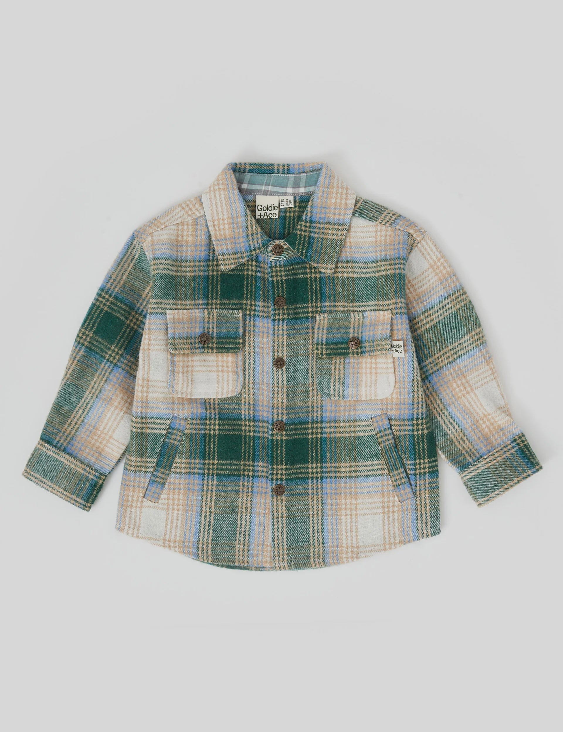Goldie + Ace - Rowan Check Shirt - Alpine/Oat