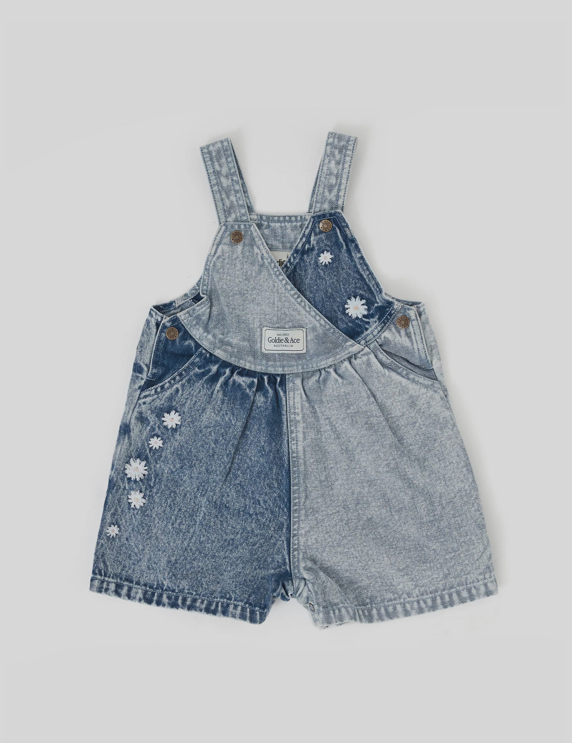 Goldie & Ace - Macy Crossover Denim Shortalls Daisy Sprinkles