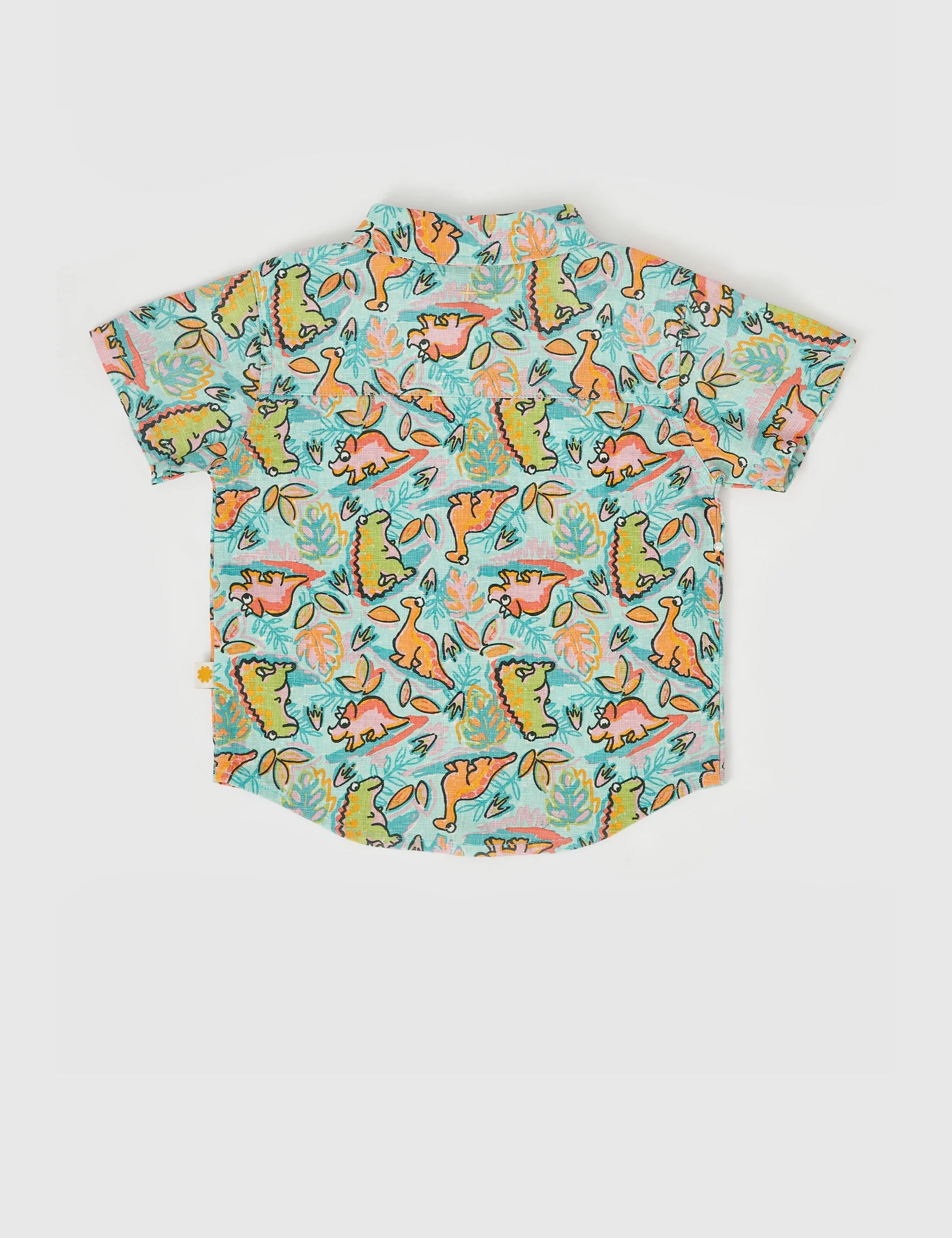 Goldie & Ace - Holiday Linen Shirt - Dino Jungle