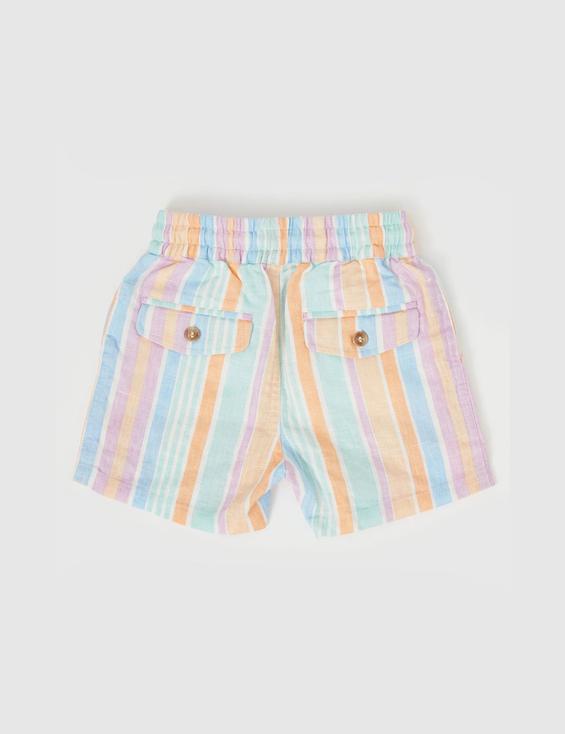 Goldie & Ace - Noah Linen Shorts - Pastel Stripe