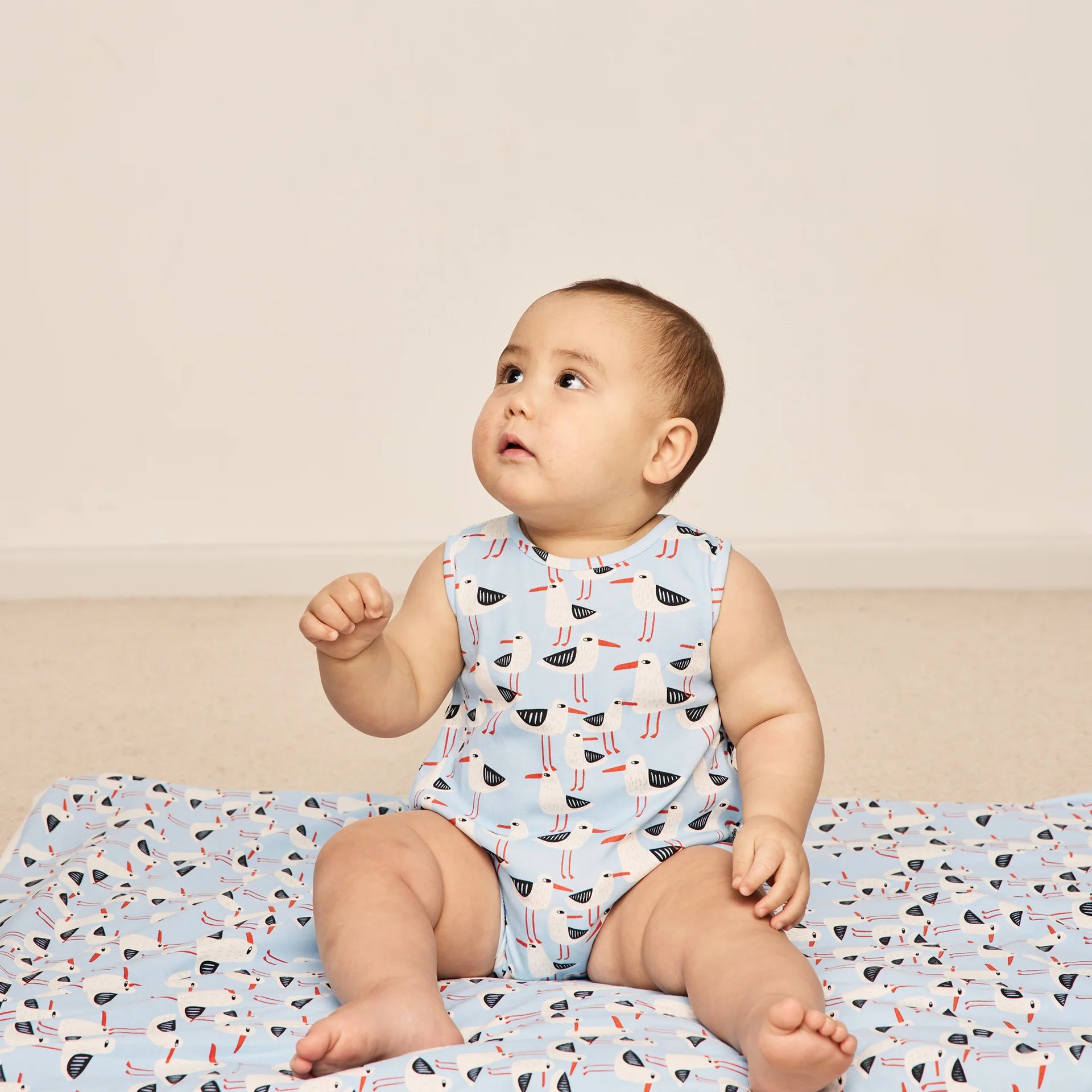 Goldie & Ace - Seagulls Print Bubble Romper