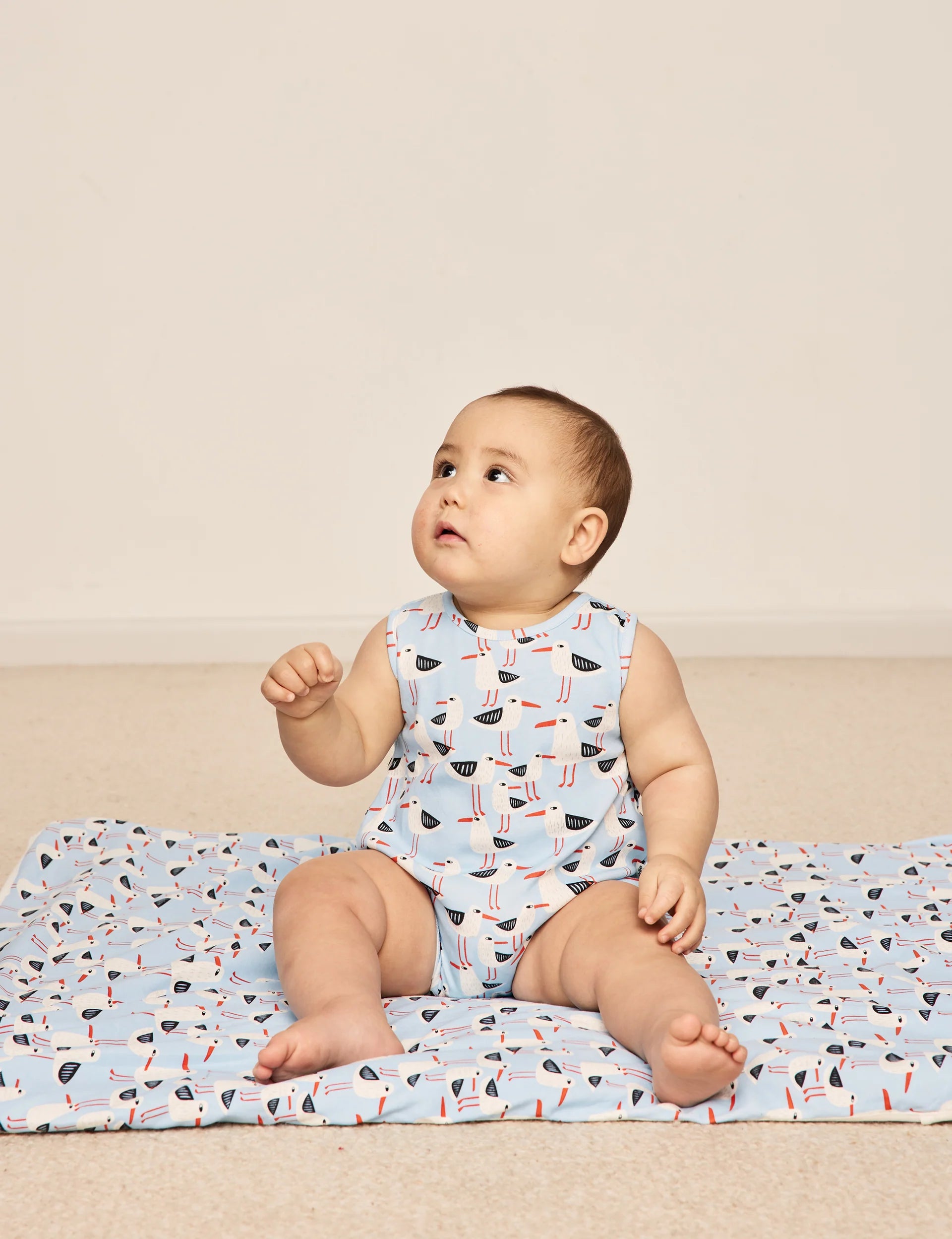 Goldie & Ace - Seagulls Print Bubble Romper