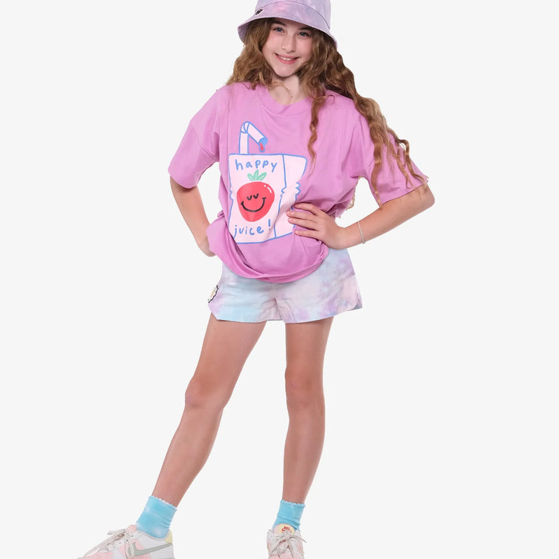 The Girl Club - Scallop Edge Lavender Tie Dye Socks