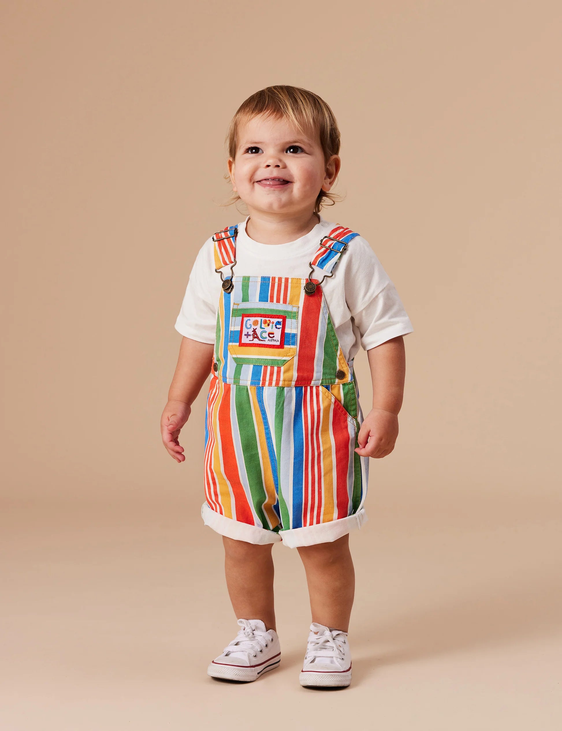 Goldie & Ace - Burton Land Down Under Stripe Denim Overalls Primary