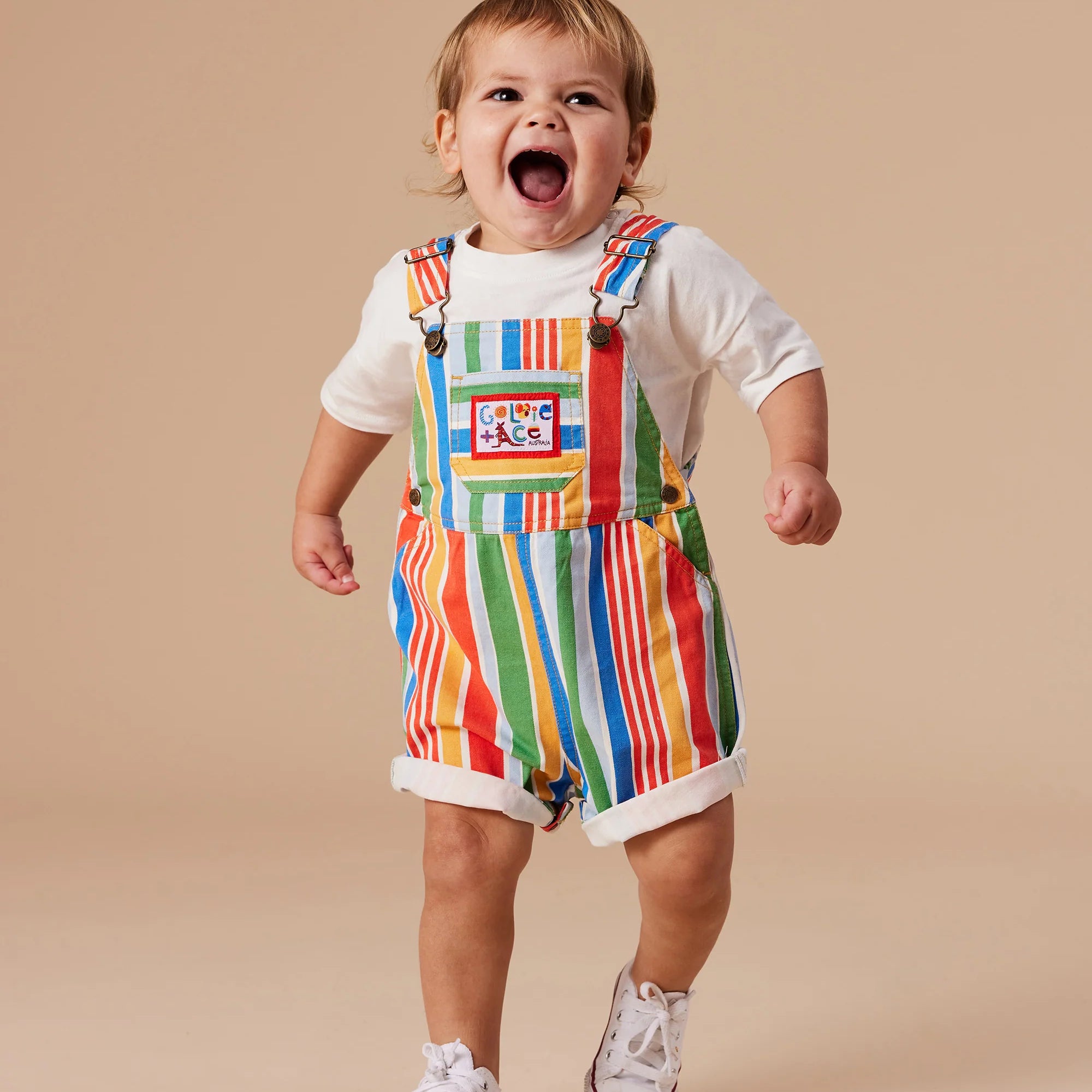 Goldie & Ace - Burton Land Down Under Stripe Denim Overalls Primary