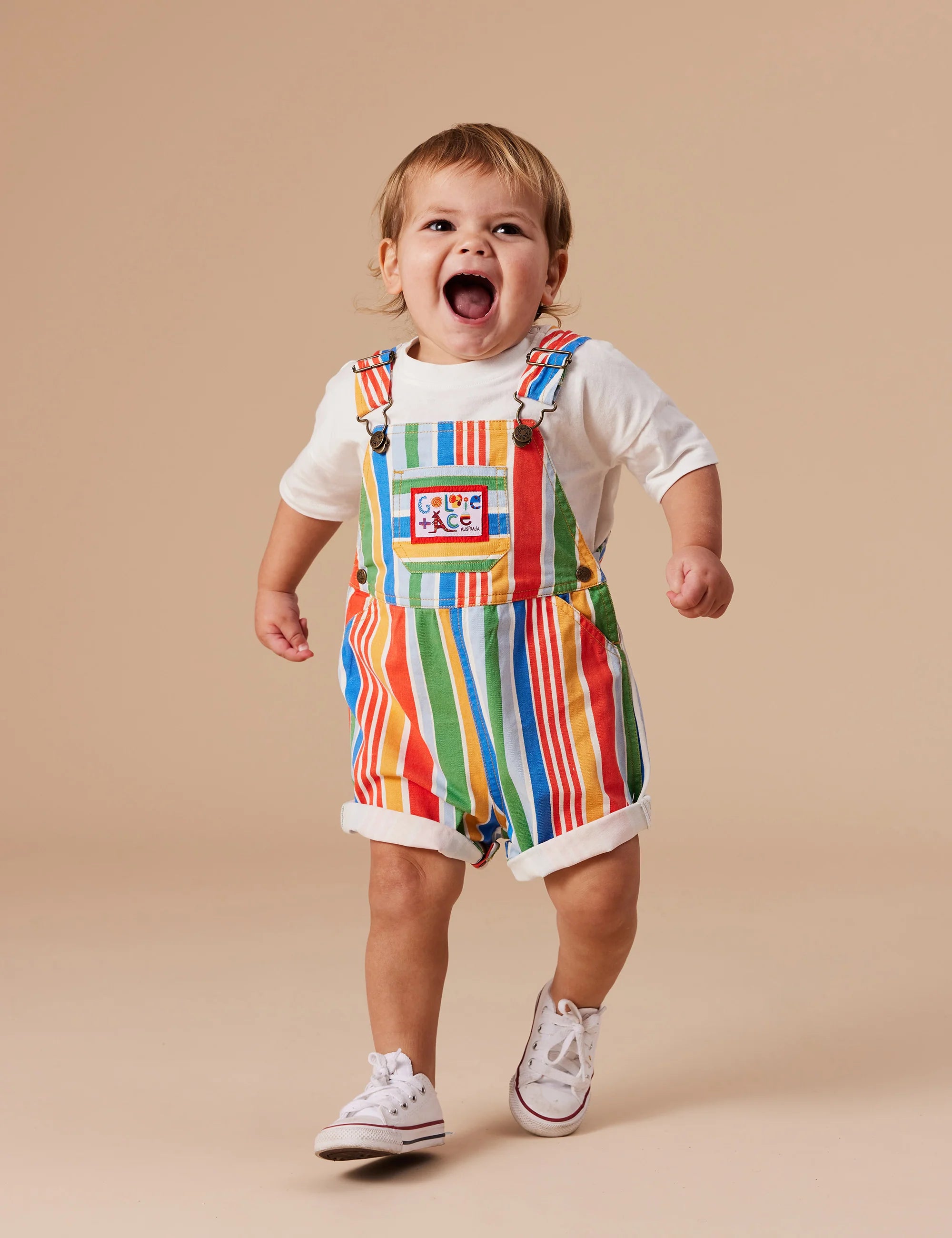 Goldie & Ace - Burton Land Down Under Stripe Denim Overalls Primary