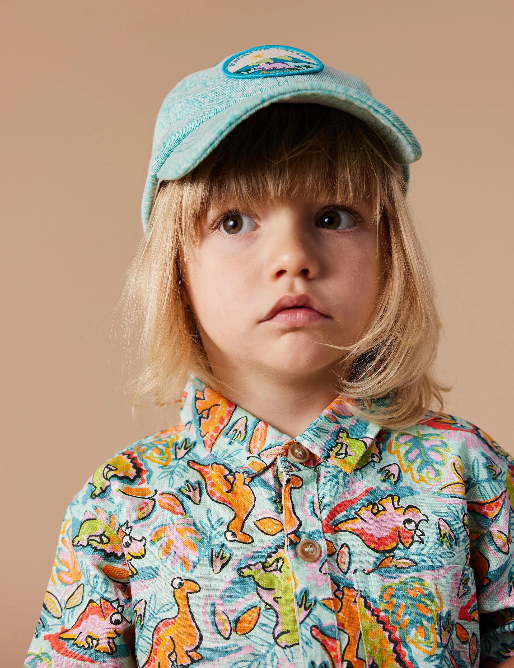 Goldie & Ace - Holiday Linen Shirt - Dino Jungle