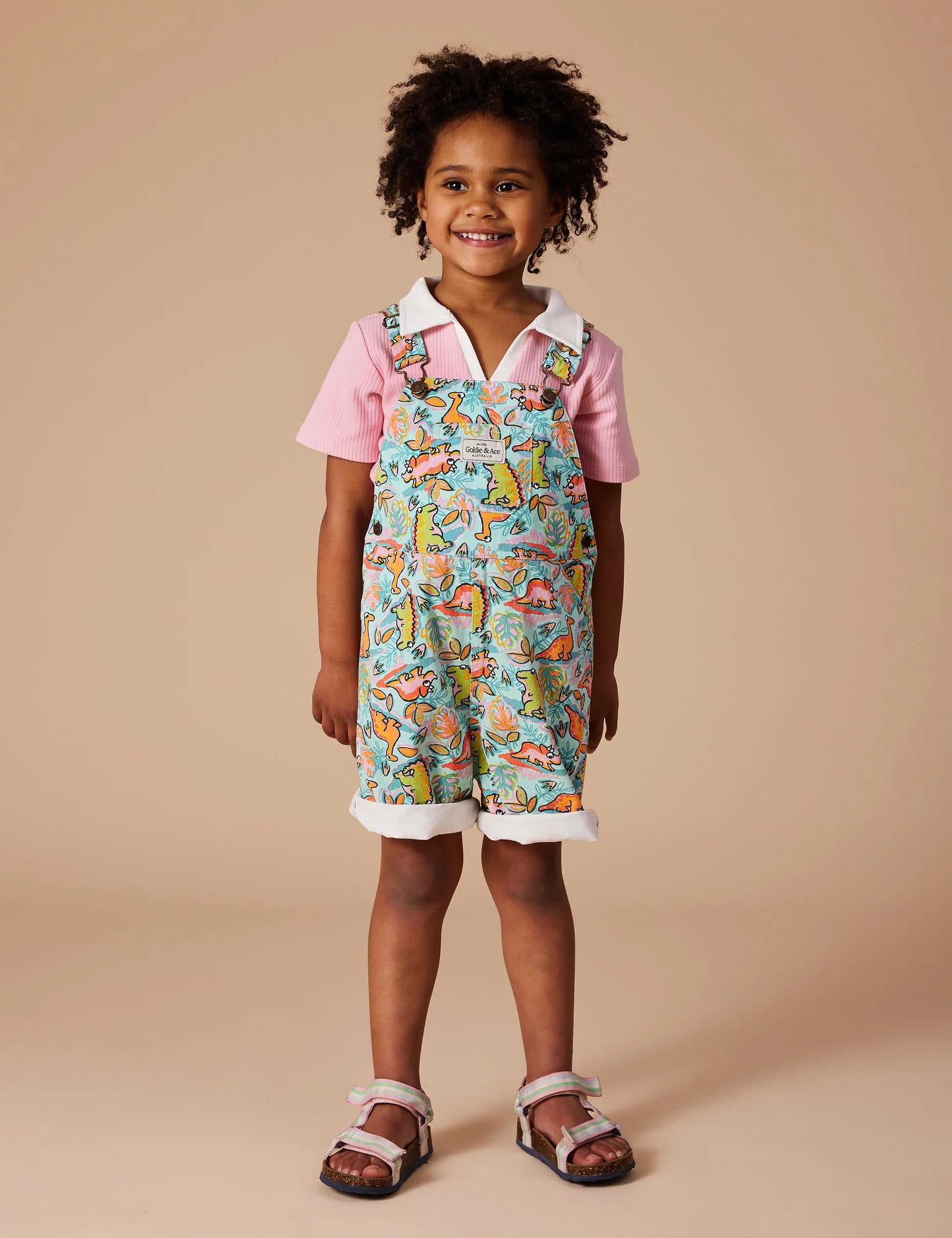 Goldie & Ace - Burton Dino Jungle Denim Overalls