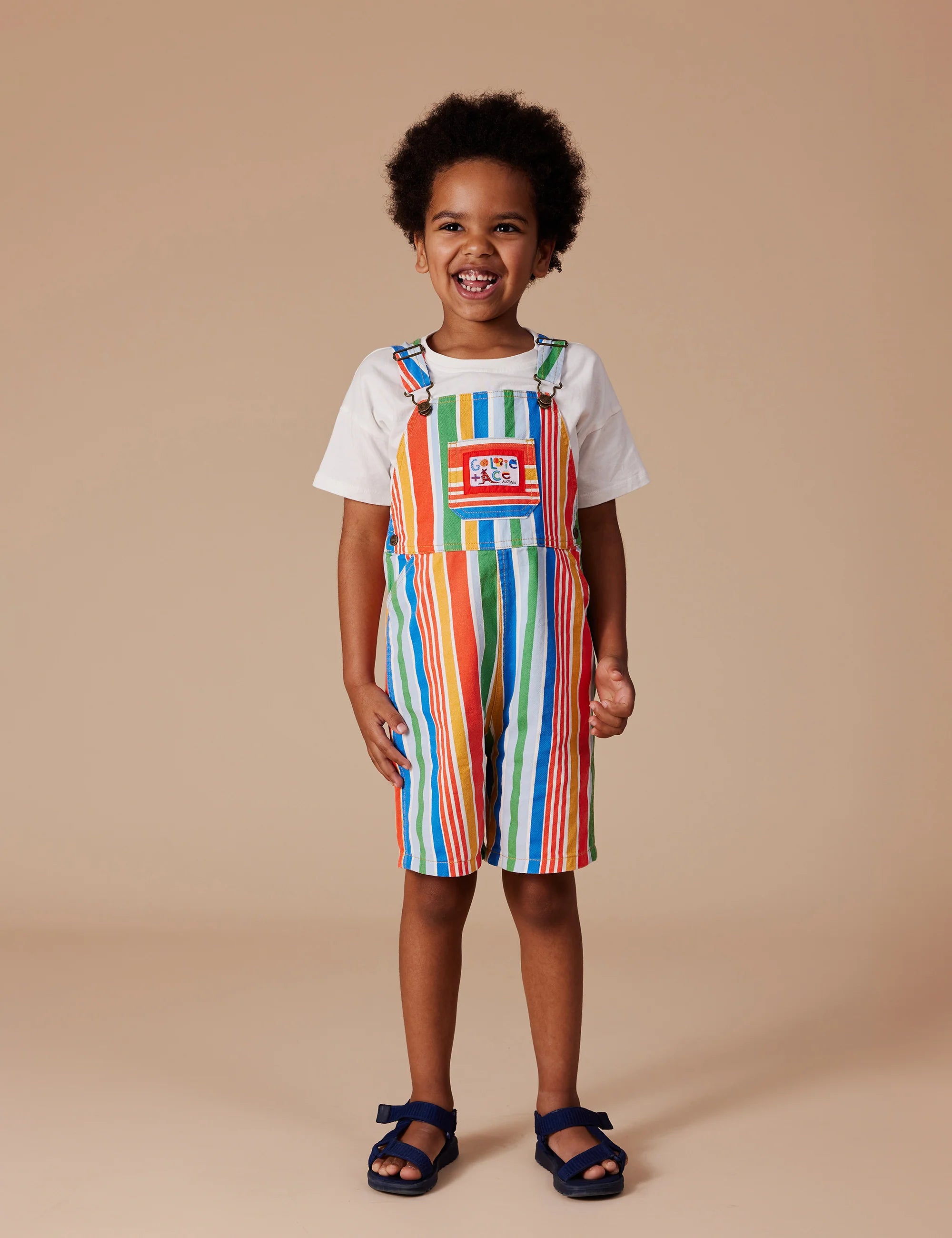 Goldie & Ace - Burton Land Down Under Stripe Denim Overalls Primary