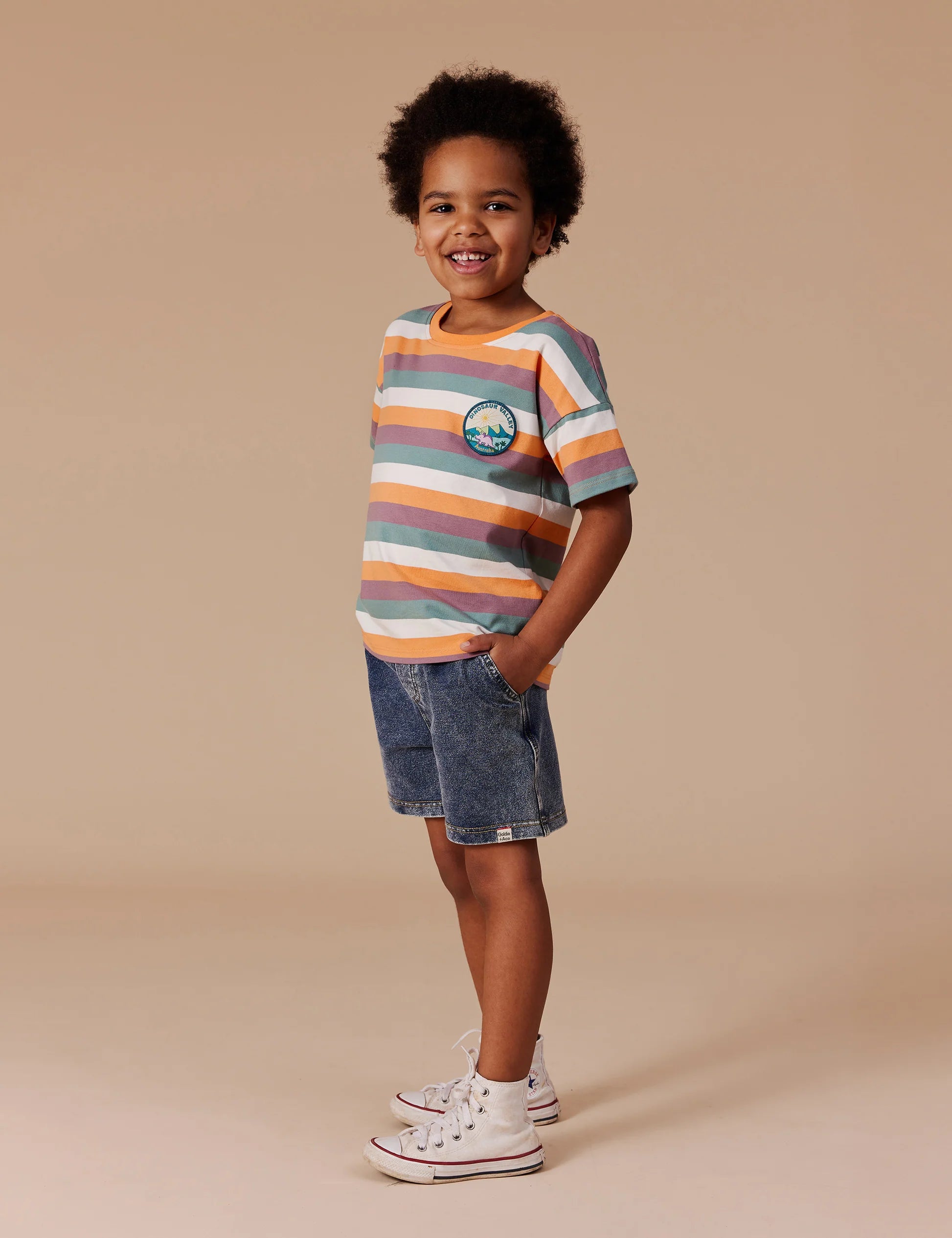 Goldie & Ace - Noah French Terry Denim Look Shorts