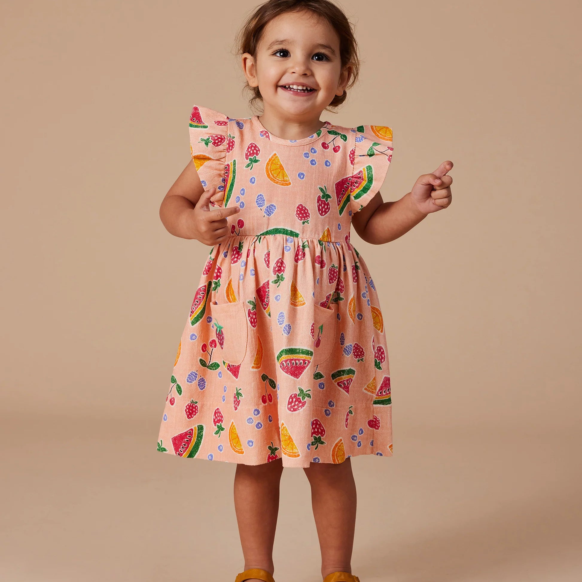 Goldie & Ace - Lyla Linen Dress - Fruit Salad
