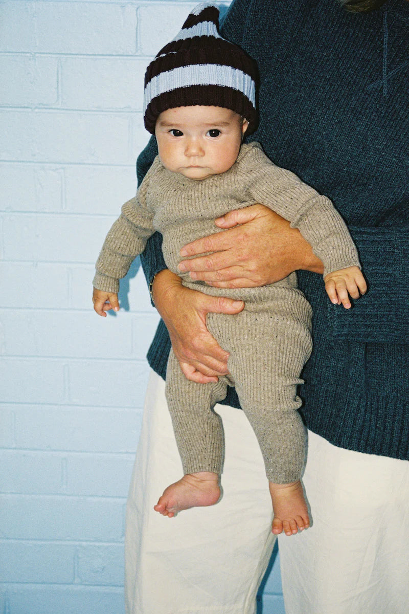 Grown -  Organic Striped Pixie Knit Beanie