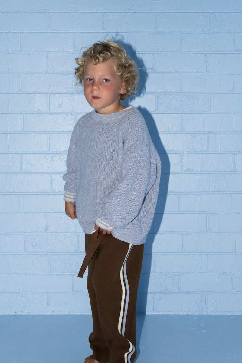 Grown -  Organic Essential Textured Knit Pull Over - Haze