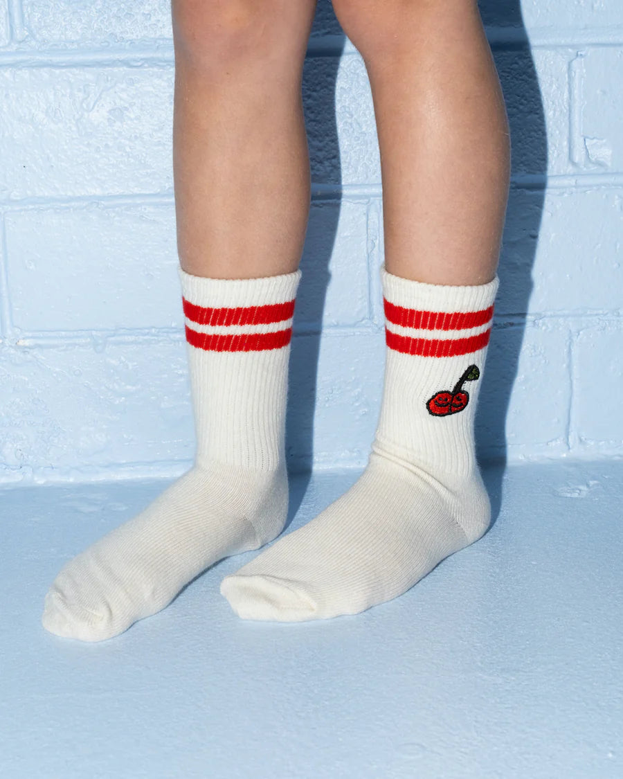 Grown - 2-Pack Fruit Salad Cotton Socks - Milk