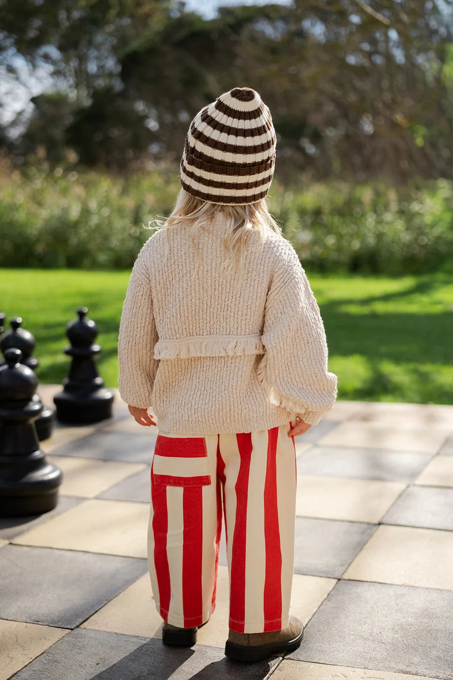 Grown - Organic Everyday Stripe Pant - Sauce