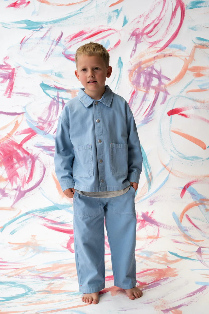 Grown Clothing - Organic Canvas Utility Shirt Jacket - Duck Egg