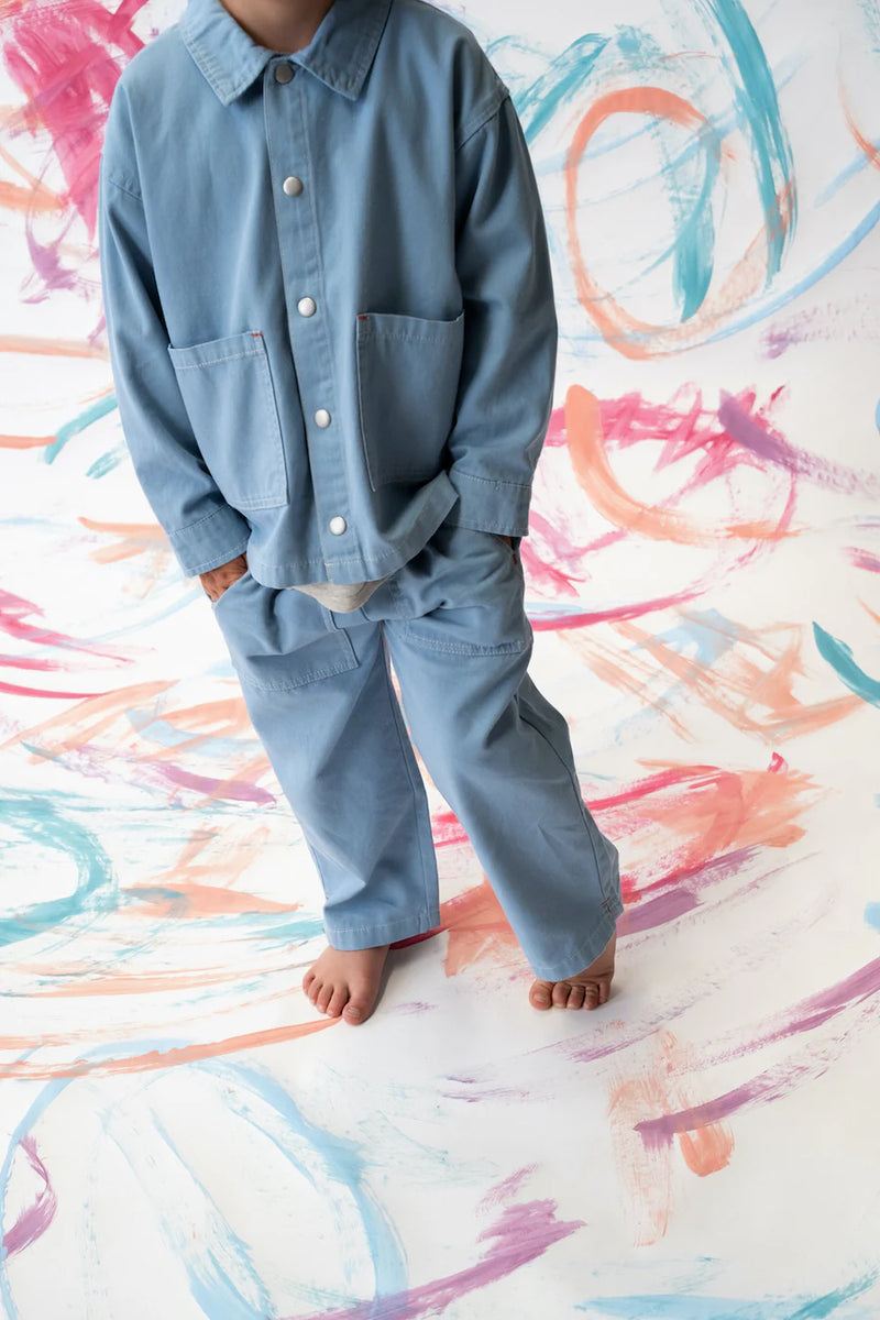 Grown Clothing - Organic Canvas Utility Pocket Pant - Duck Egg