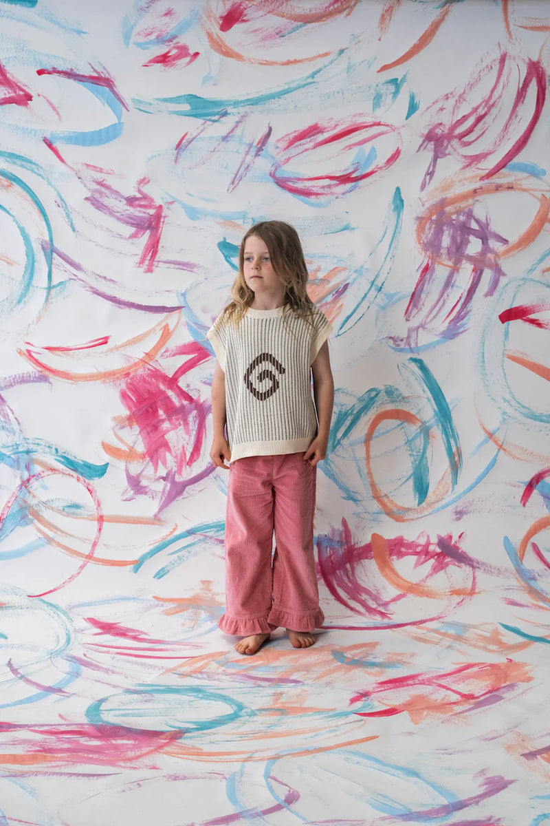 Grown Clothing - Organic Swirl Knit Vest - Milk