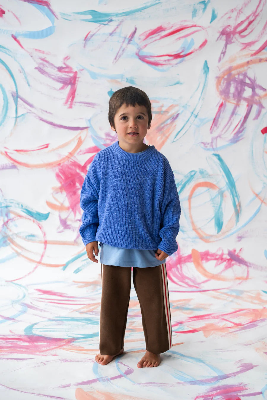 Grown Clothing - Textured Organic Slub Knit Pull Over - Cobalt