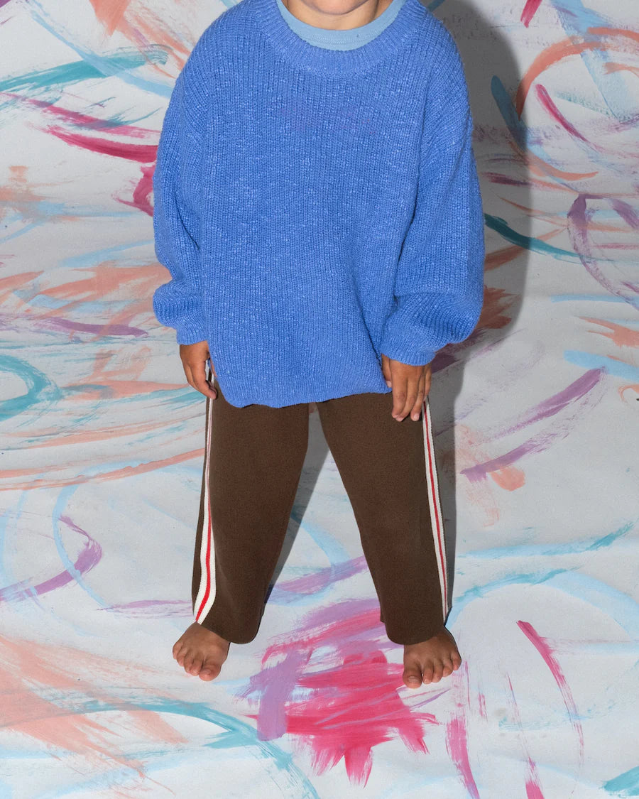 Grown Clothing - Textured Organic Slub Knit Pull Over - Cobalt