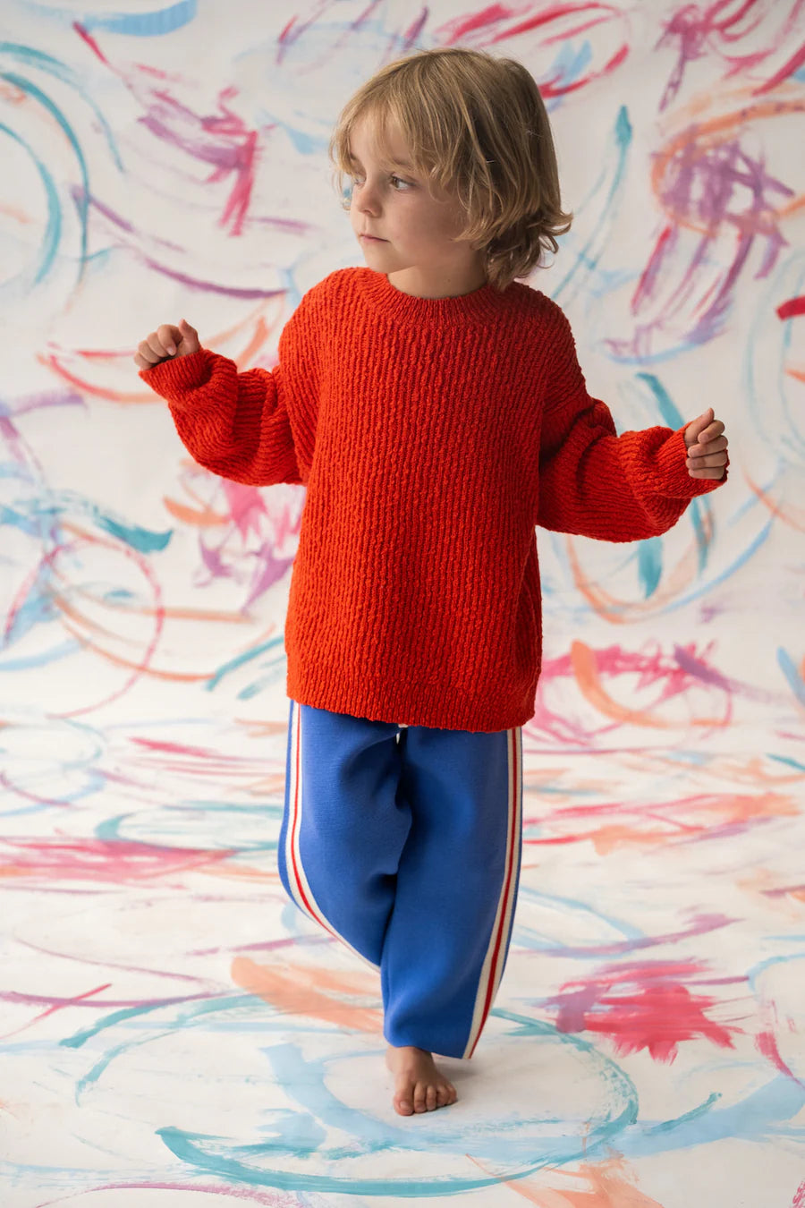 Grown Clothing - Organic Textured Boucle Knit Pull Over - Sauce