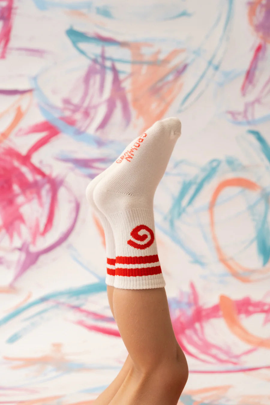 Grown Clothing - Swirl Cotton Socks - Milk