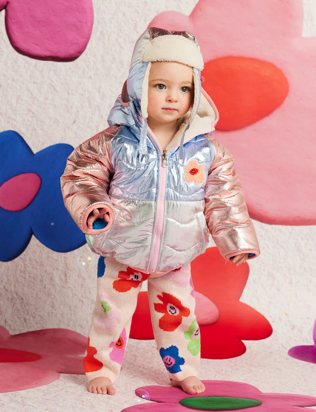 Halcyon Nights - Hej Blomma! Reversible Kids Puffer Jacket