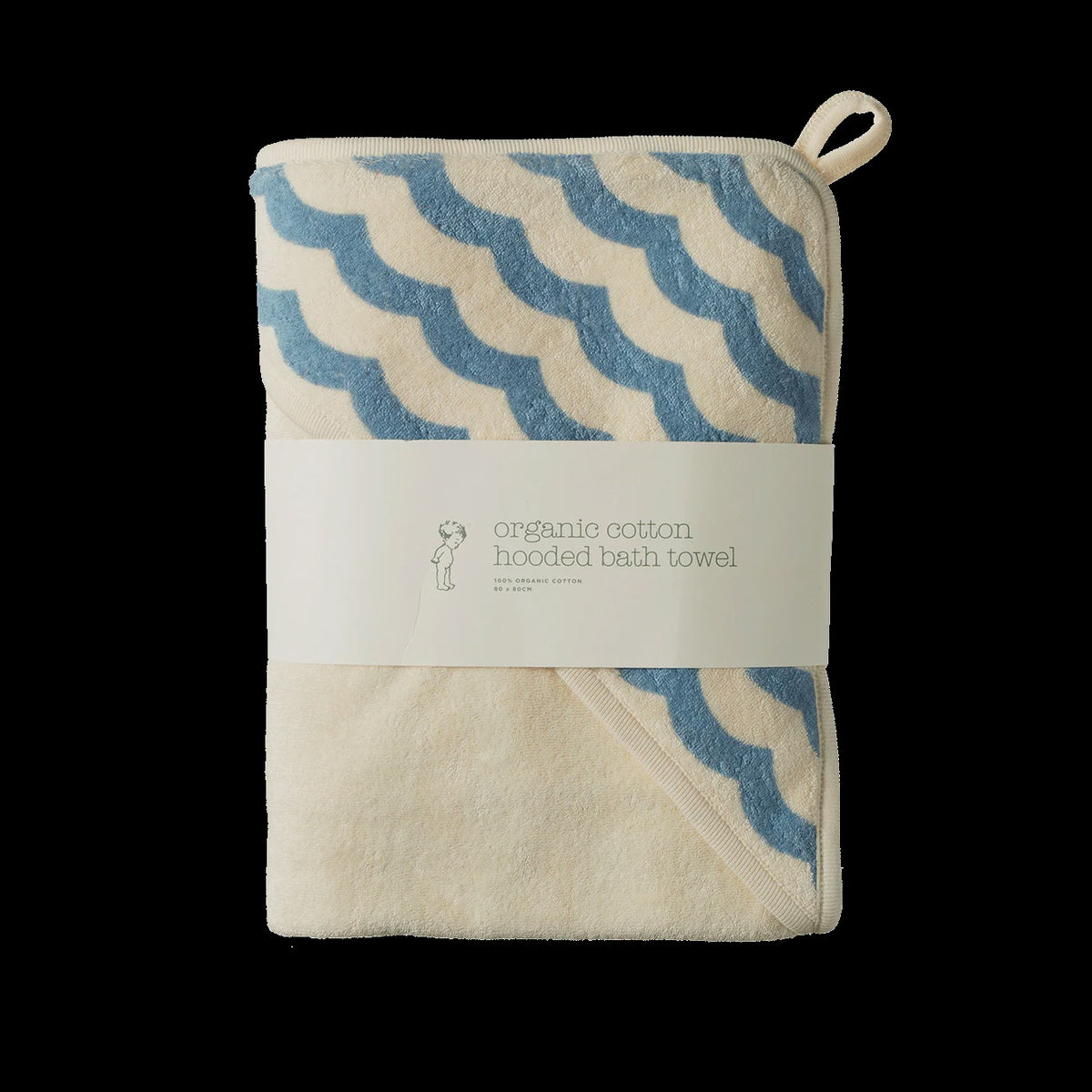 Nature Baby - Hooded Towel - Waves Print