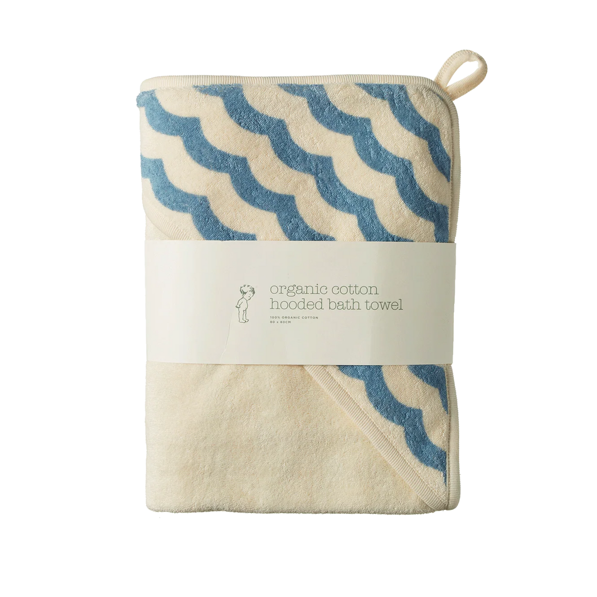Nature Baby - Hooded Towel - Waves Print