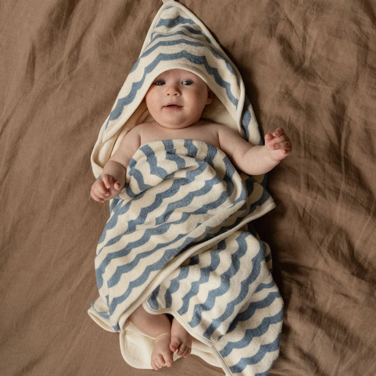 Nature Baby - Hooded Towel - Waves Print