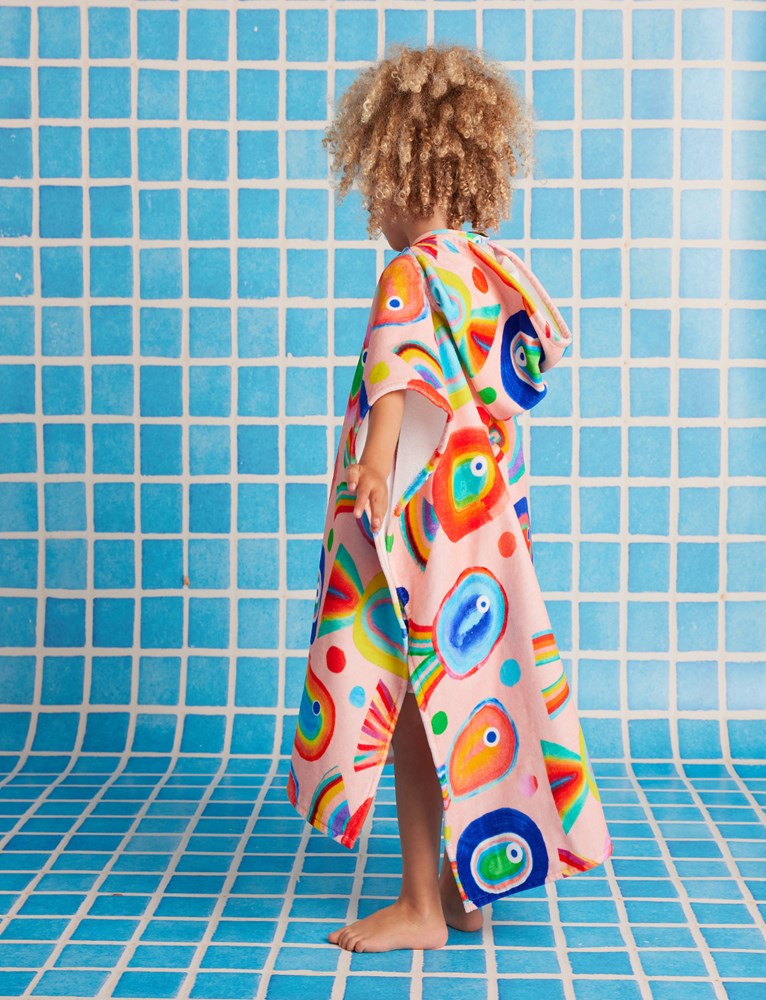 Halcyon Nights - Kids Hooded Towel Fancy Fins