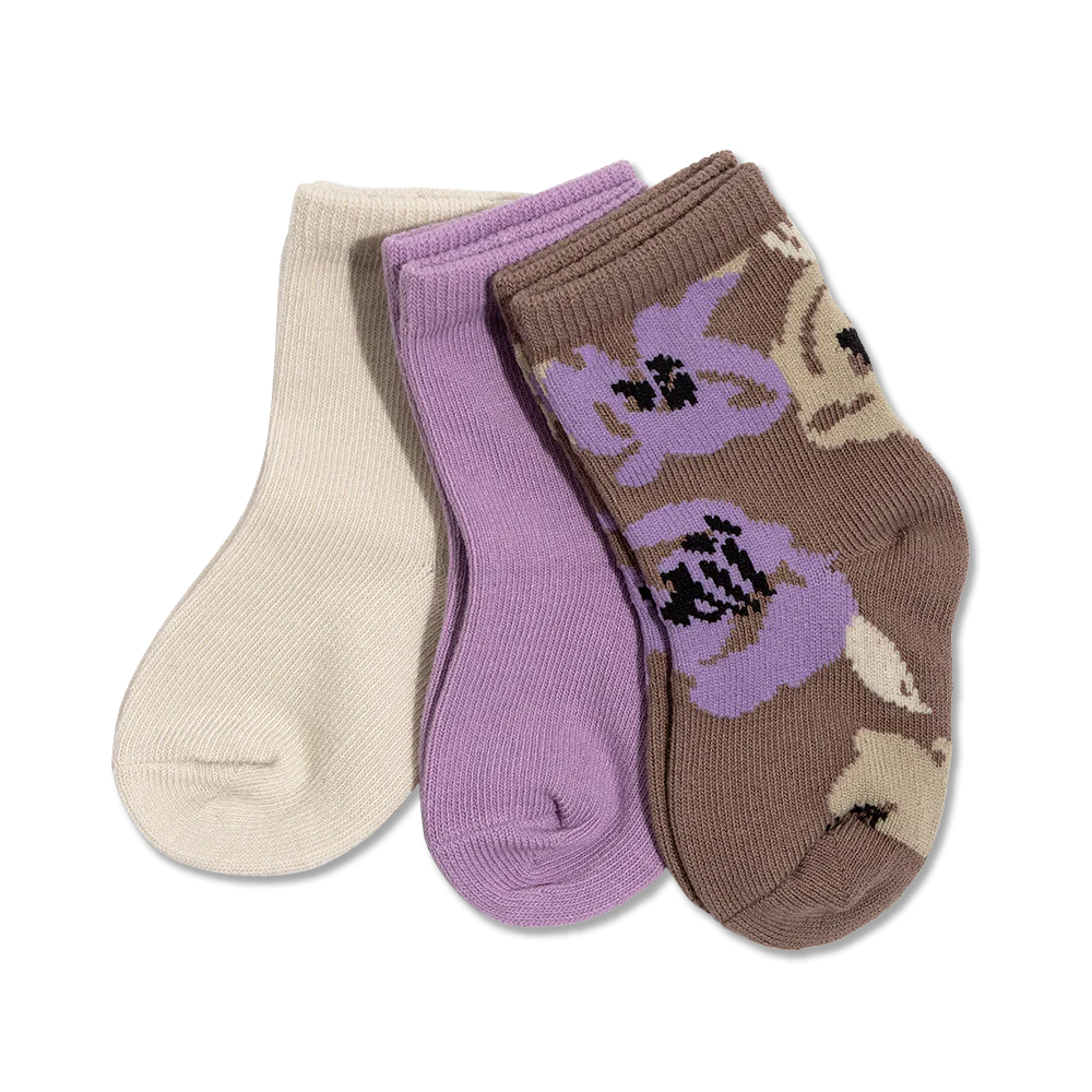 Grown - 3Pack Socks - Abstract Rosie