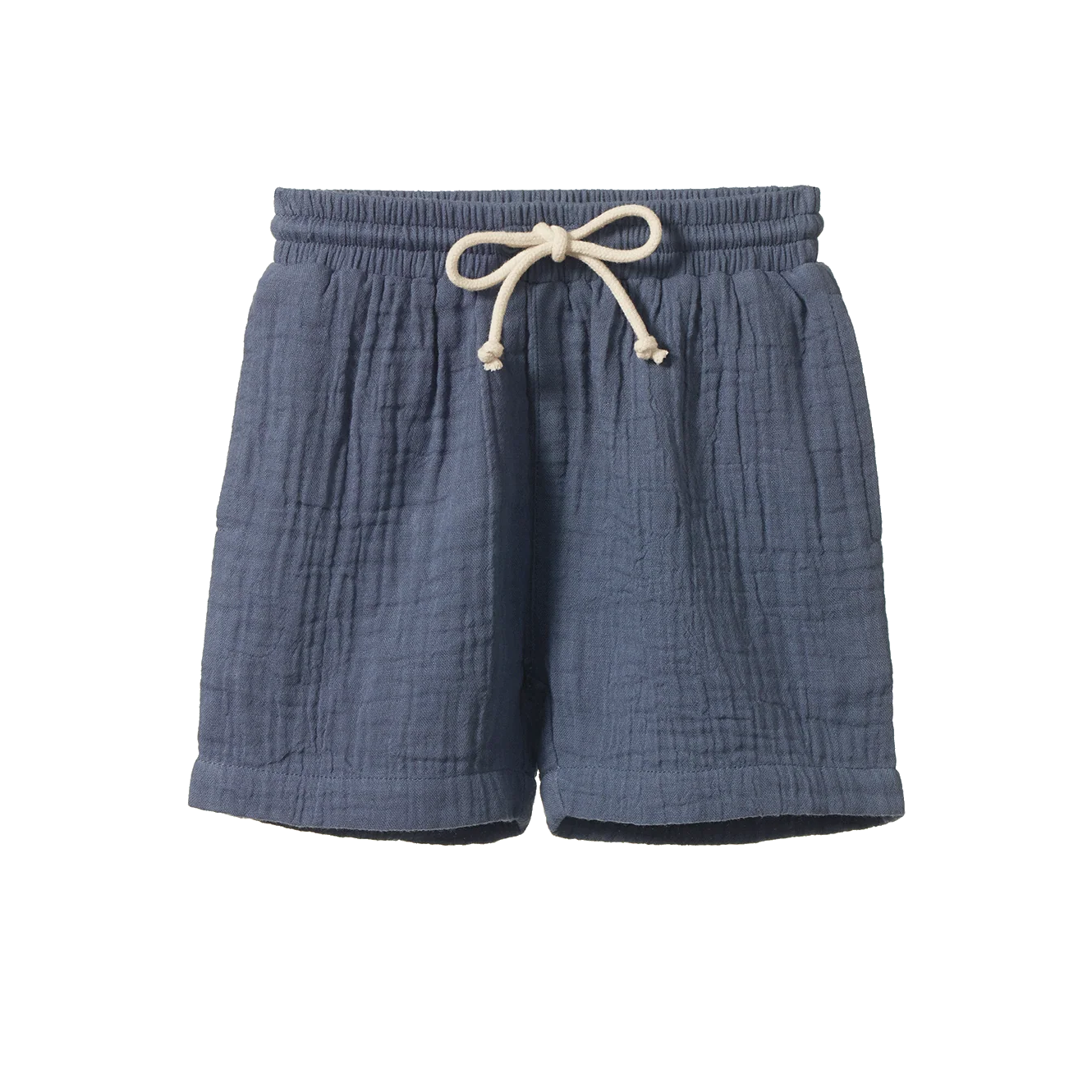 Nature Baby - James Muslin Short - Vintage Indigo