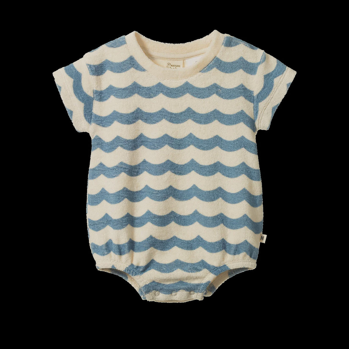 Nature Baby - Juno Romper Terry - Waves Print