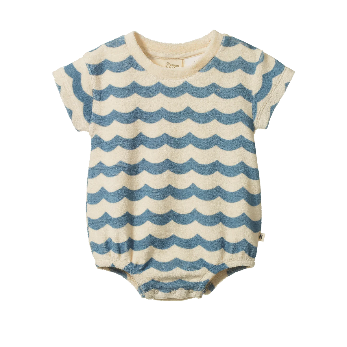 Nature Baby - Juno Romper Terry - Waves Print