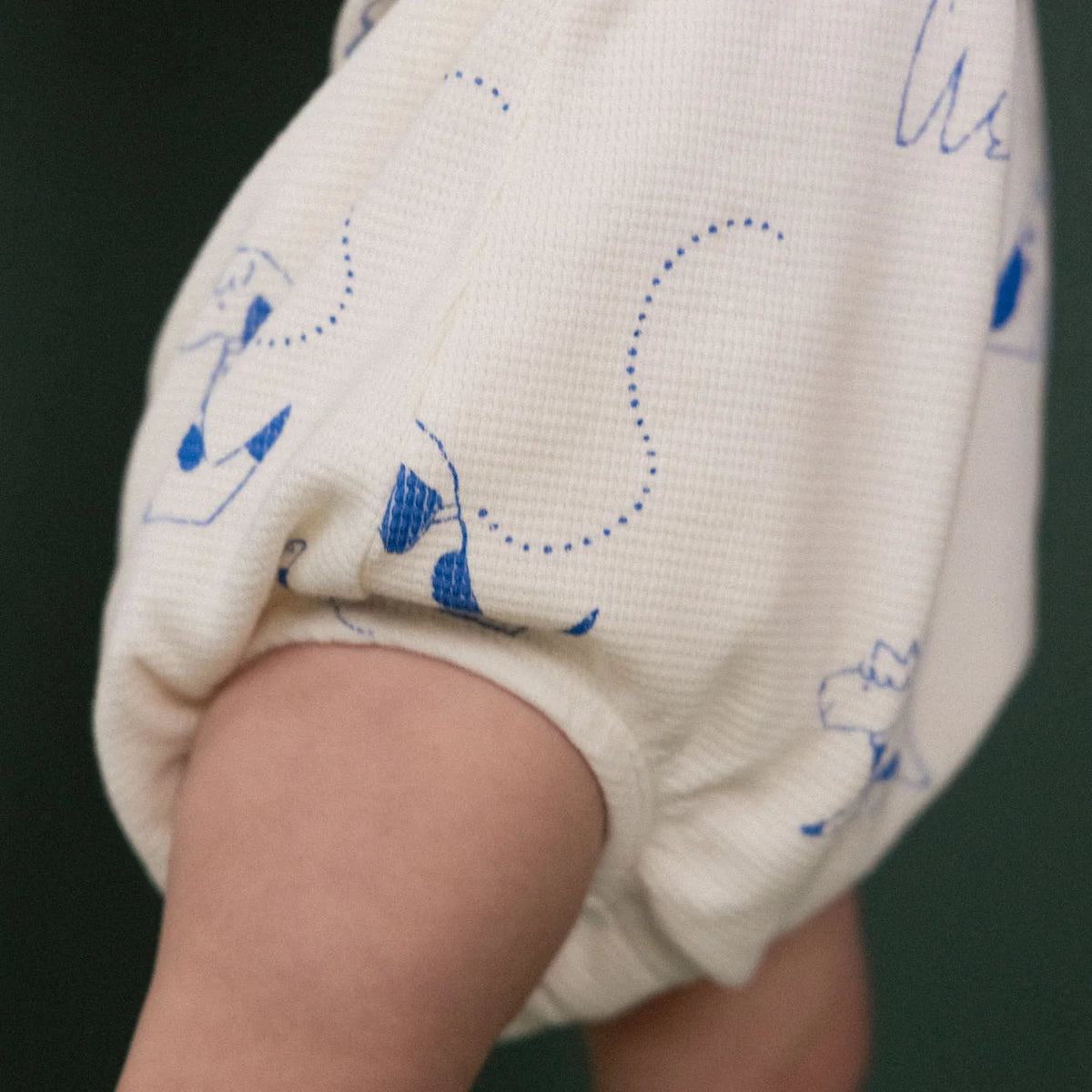 Nature Baby - Waffle Juno Romper - Dog Walk Print
