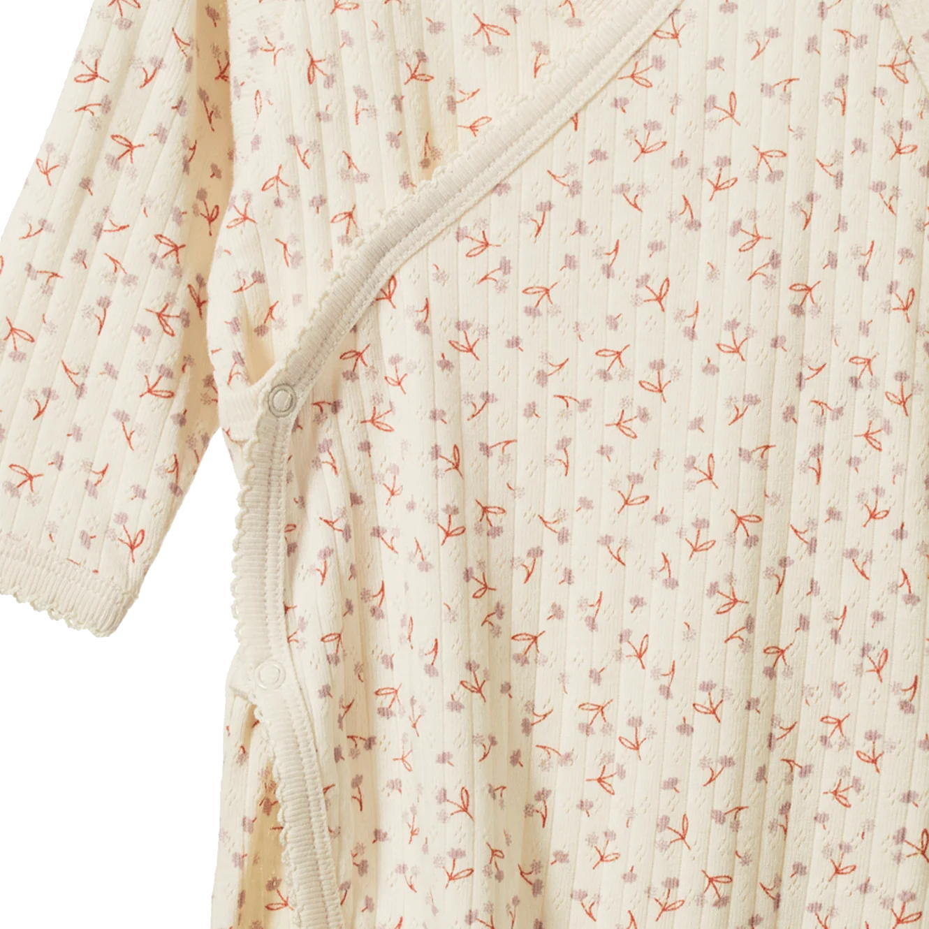 Nature Baby - Pointelle Kimono Stretch & Grow - Dandelion Print
