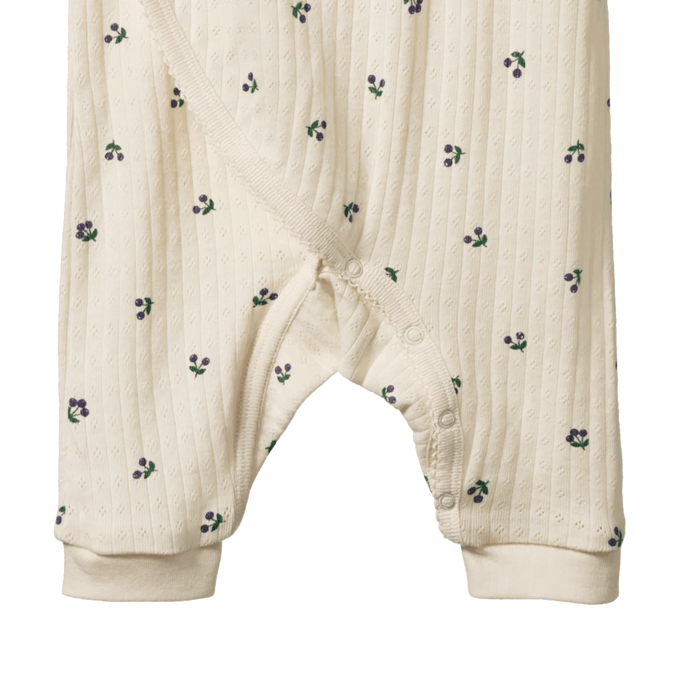 Nature Baby - Pointelle Kimono Stretch & Grow - Winter Berry Print