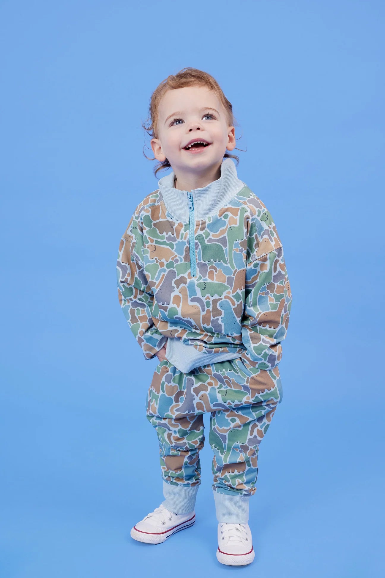 Kapow Kids - Dino-Saw Half Zip Sweater