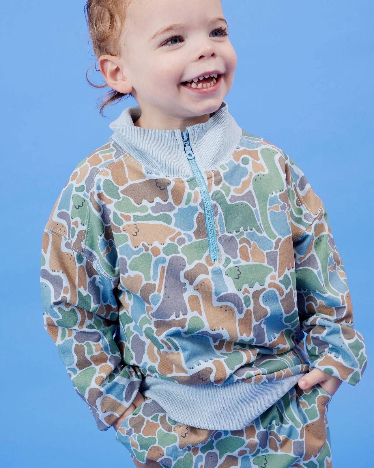 Kapow Kids - Dino-Saw Half Zip Sweater