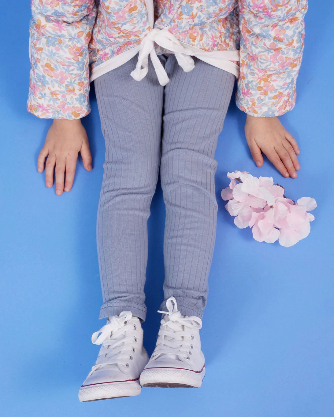 Kapow Kids - Cornflower Rib Legging