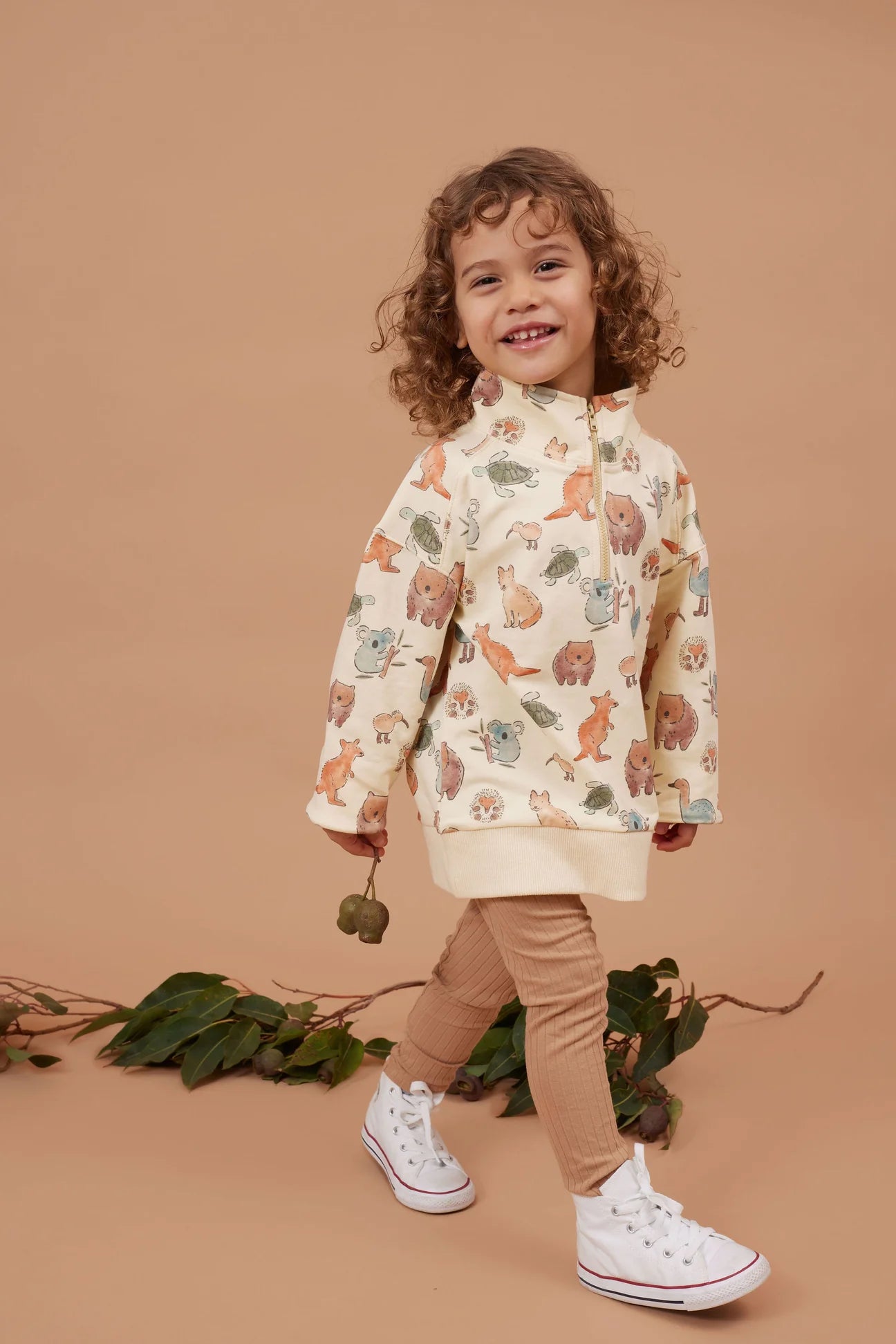 Kapow Kids - Wild Wonders Half Zip Sweater