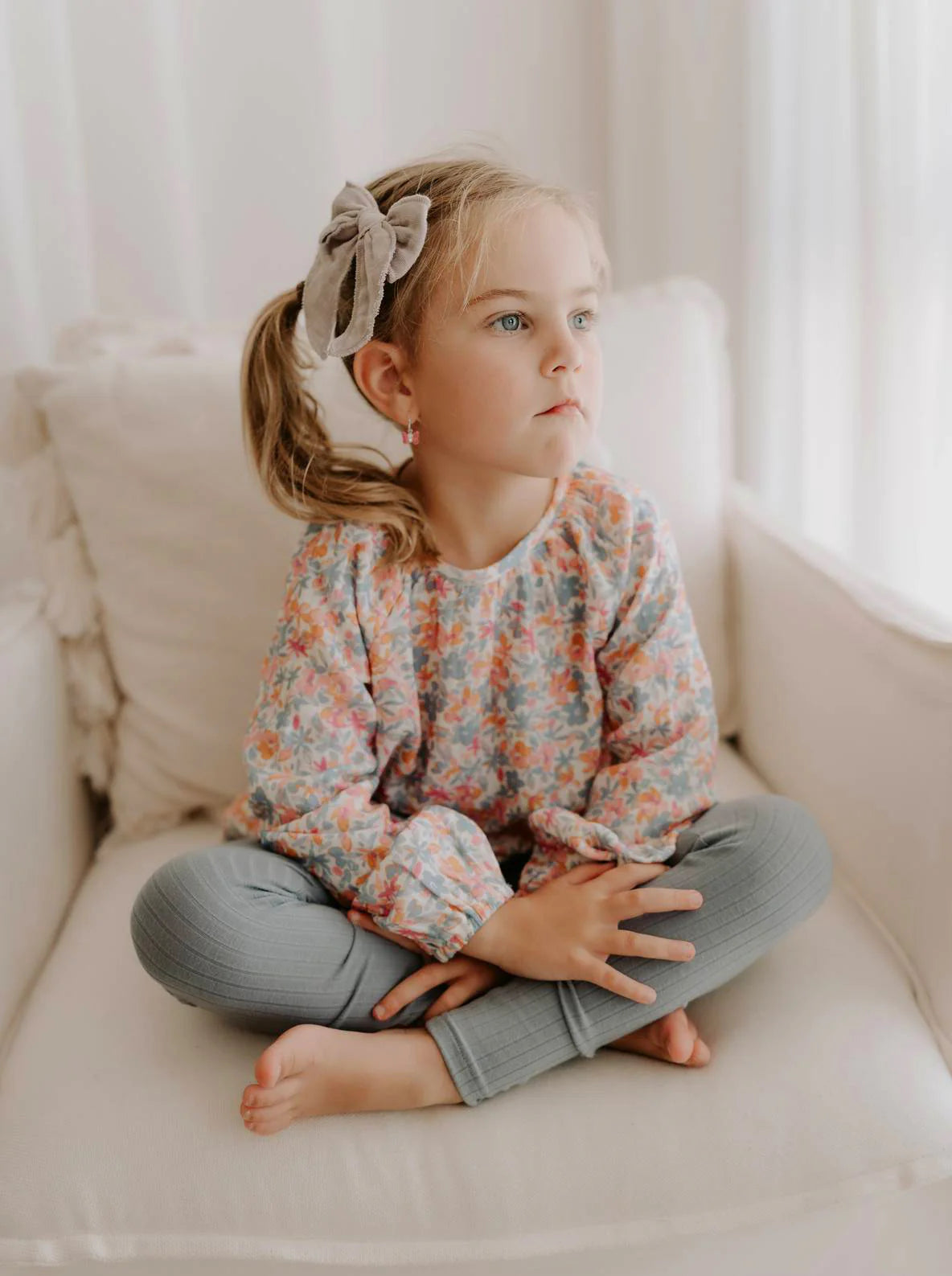 Kapow Kids - Cornflower Rib Legging