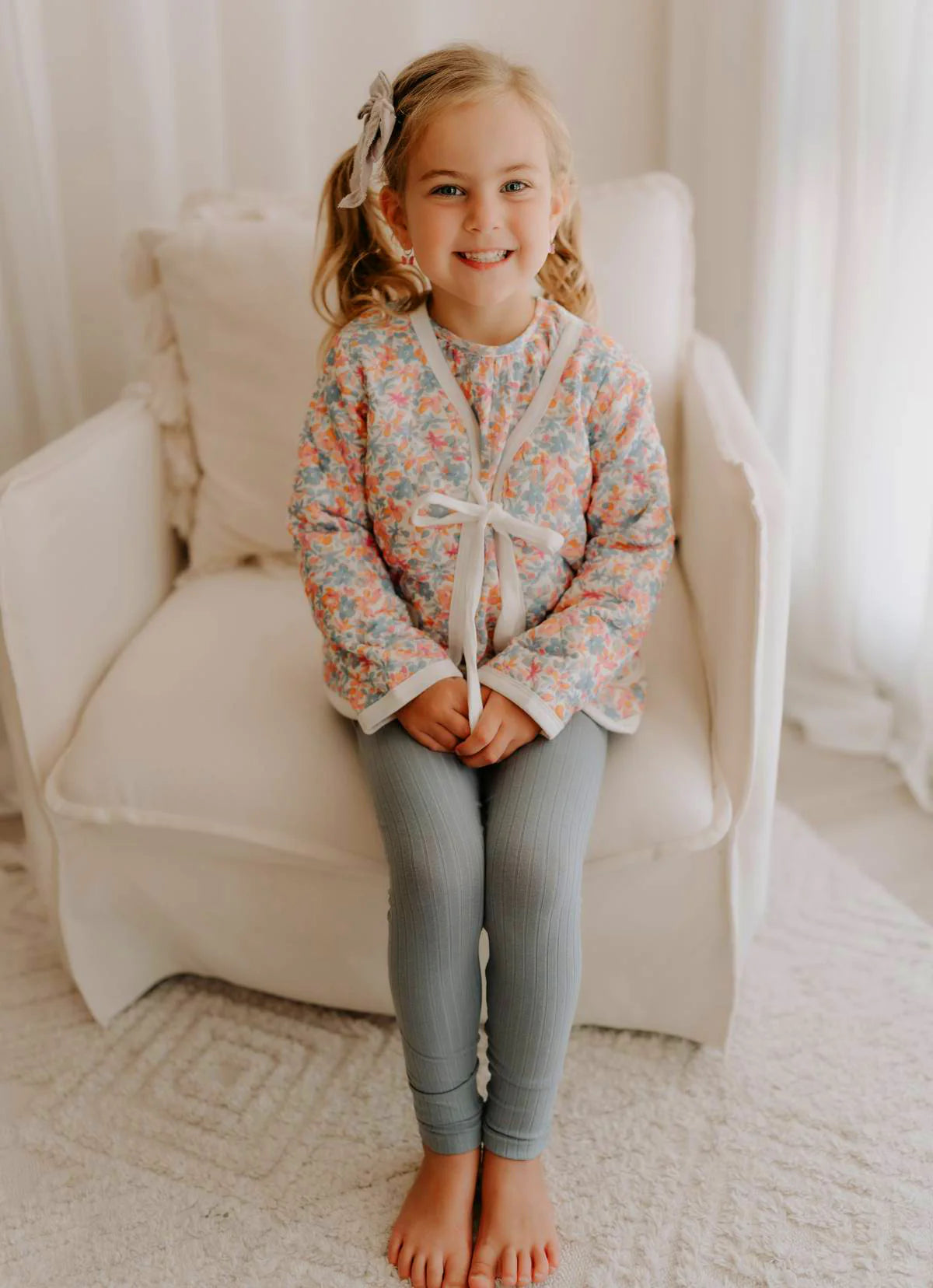 Kapow Kids - Cornflower Rib Legging