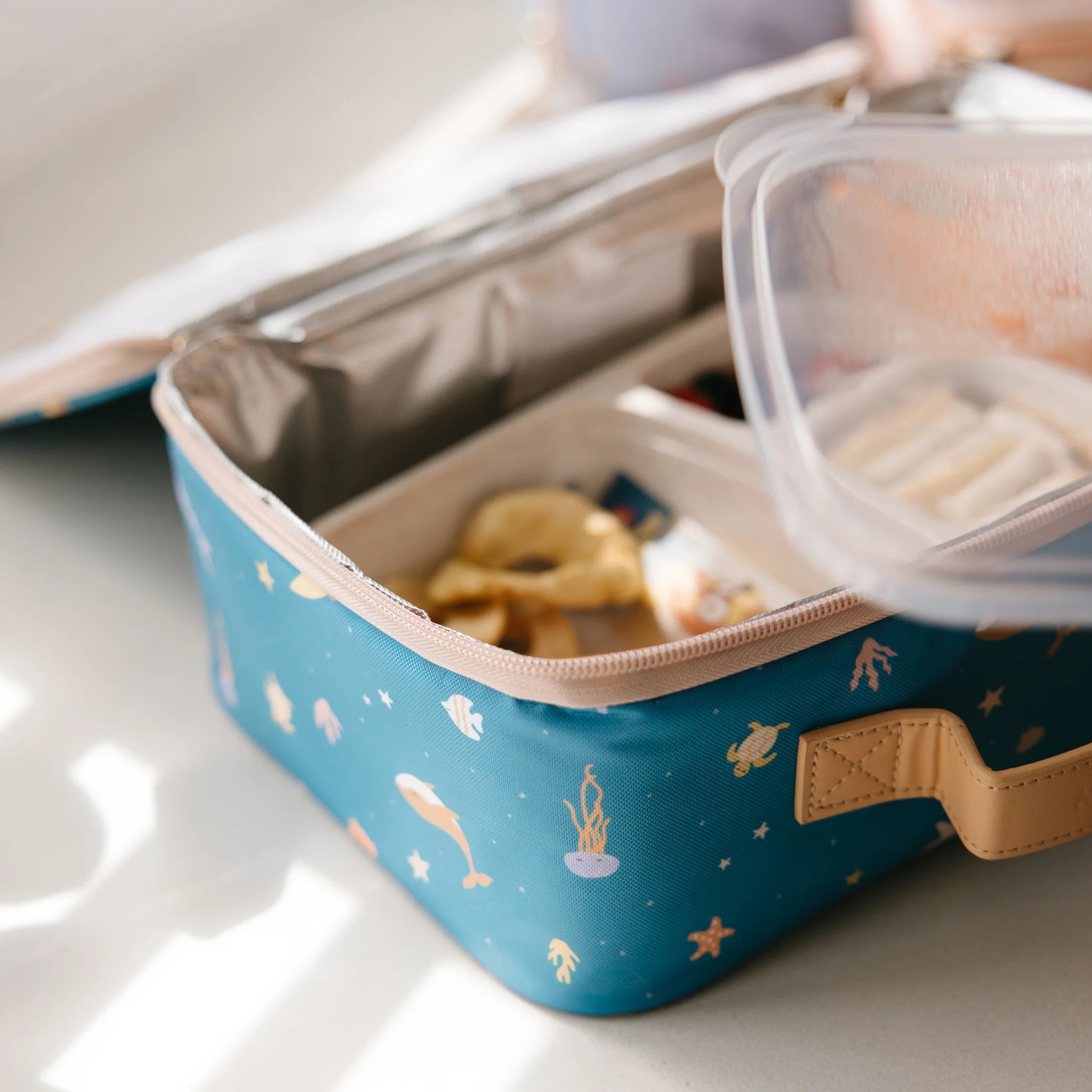 Fox & Fallow- Ocean Creatures Large Lunch Bag