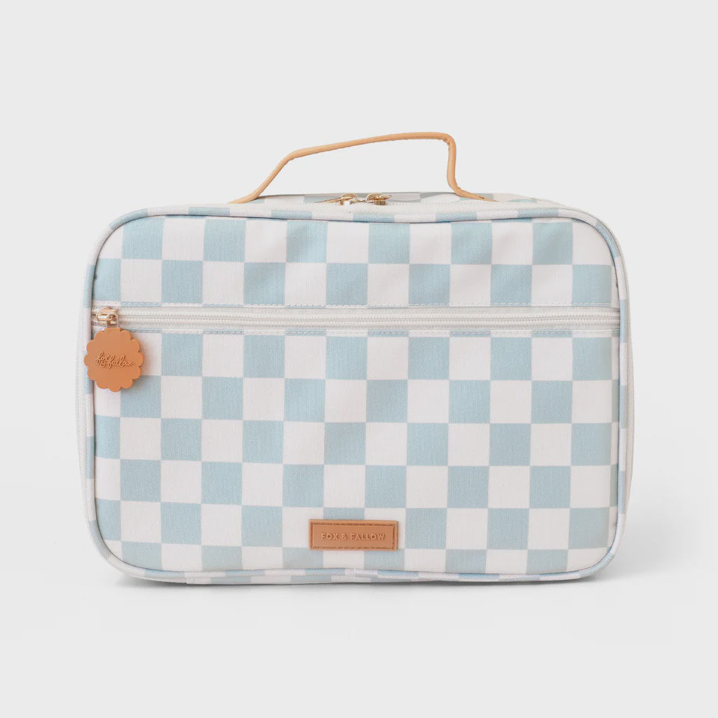 Fox & Fallow- Sage Check Large Lunch Bag